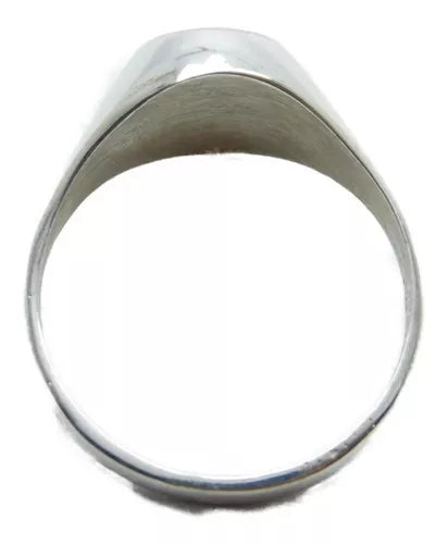 Joyas Bávaro Oval Seal Ring in 925 Silver and 18K Gold - Elegant Fusion of Precious Metals