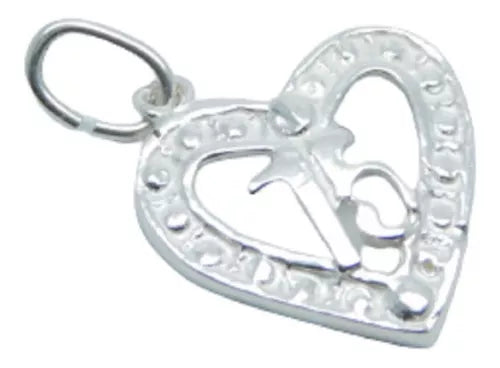 Joyas Bávaro Silver 925 15th Anniversary Heart Cutout Pendant - Elegant Gift for a Special Occasion