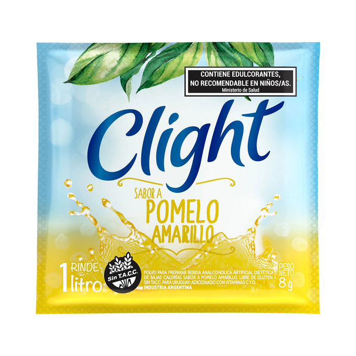 Jugo Clight Pomelo Amarillo Powdered Juice Yellow Grapefruit Flavor No Sugar, 8 g /  0.3 oz (box of 20)
