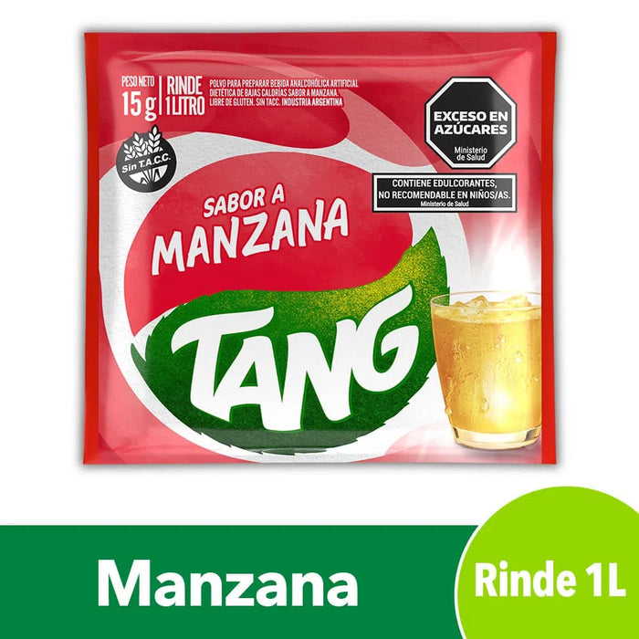 Jugo Tang Manzana Powdered Juice Apple Flavor, 15 g / 0.52 oz (box of 20)