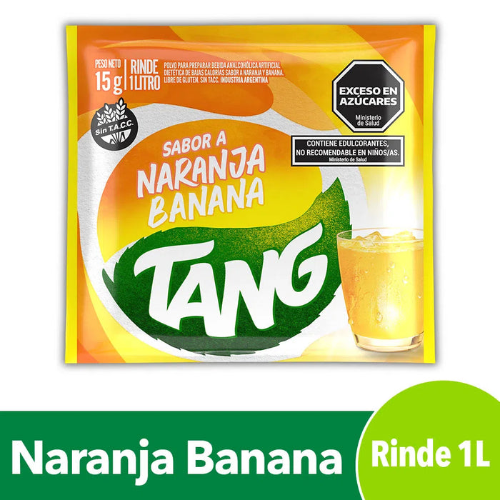 Jugo Tang Naranja & Banana Powdered Juice Banana & Orange, 18 g /  0.63 oz (box of 20)