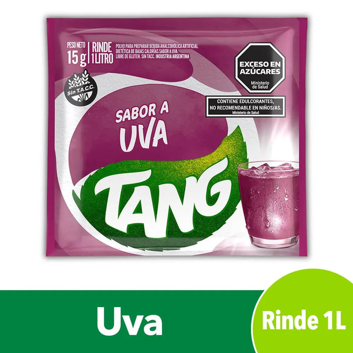 Jugo Tang Uva Powdered Juice Grape Flavor Low Sugar, 15 g / 0.52 oz (box of 20)