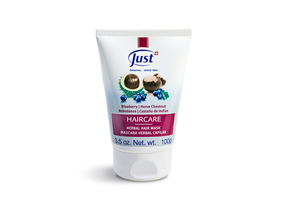 Just | Reparative Anti-Frizz Hair Mask with Blueberries and Horse Chestnut - Revitalize and Nourish | 100 g - 3.5 oz