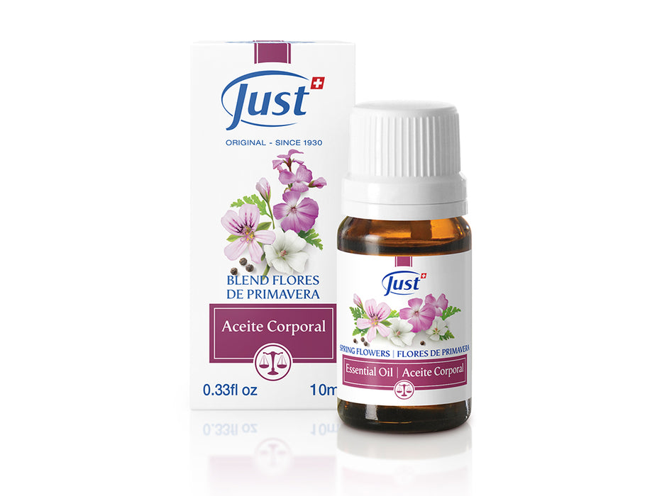 Just | Spring Blossom Essential Oils - Dermatologically Tested | Revitalize & Energize | 10 ml - 0.33 fl oz
