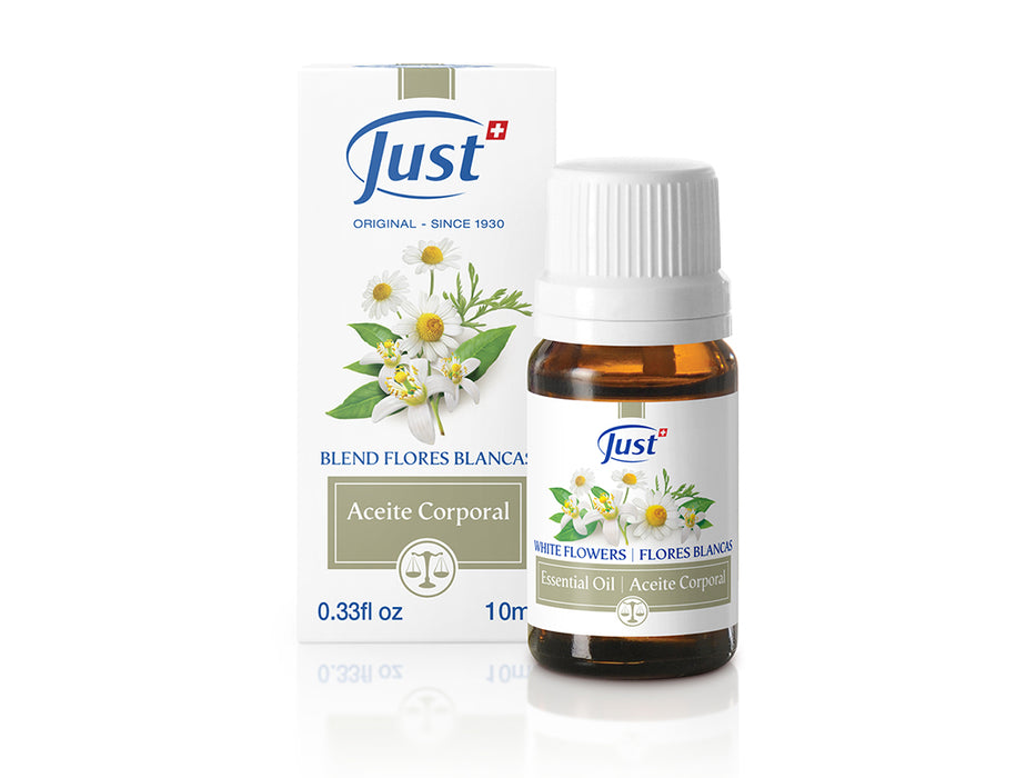 Just | White Flowers Essential Oils - Dermatologically Tested | Sweet Fragrance , Delicate & Subtle | 10 ml - 0.33 fl oz
