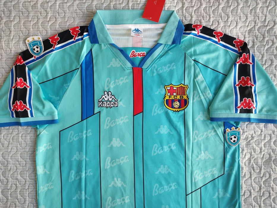 Kapa Barcelona Retro 96-97 Suplente Ronaldo 9 LFP Jersey - Authentic Vintage Look