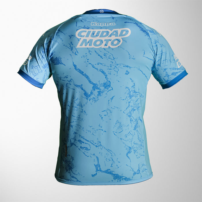 Kappa Kombat Pro GH Celestial Blue-White Huracán 2023 Tee - Official Club Atlético Huracán Merchandise