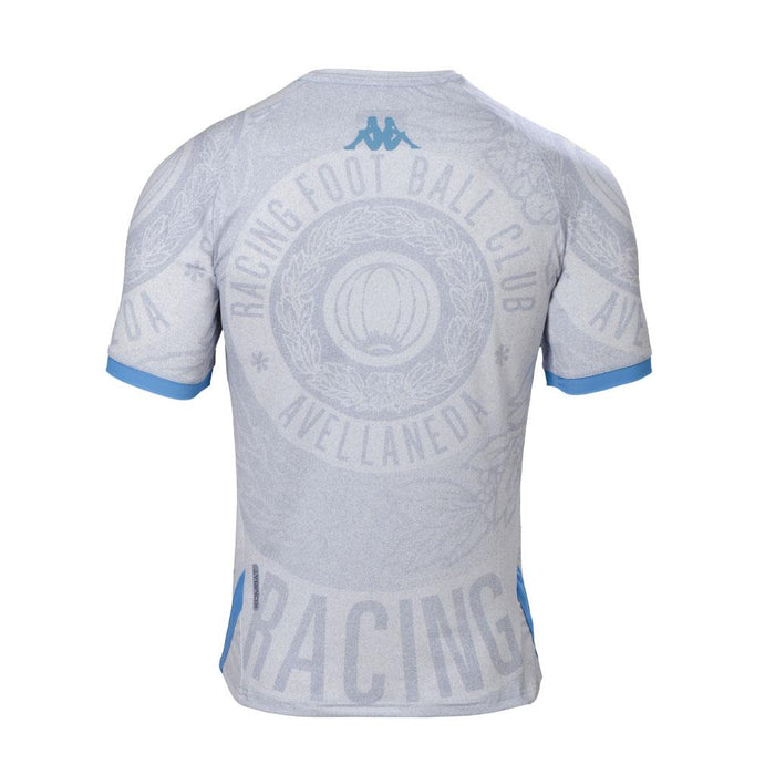 Camiseta Pre Match Kappa 23/24 - Merchandising Oficial del Racing Club - Camiseta Blanca Unisex