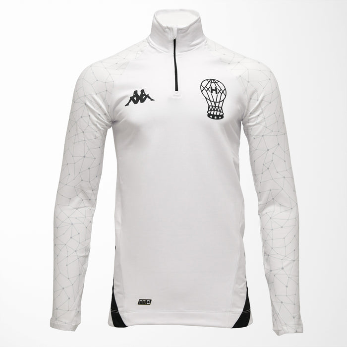 Kappa White Training Sweatshirt - Elevate Your Workout Style with Club Atlético Huracán
