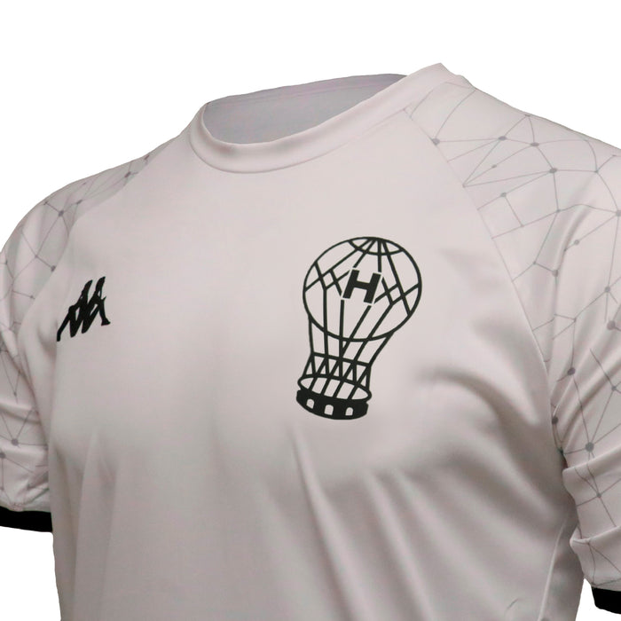 Kappa White Training Tee - Official Club Atlético Huracán Gear for Intense Workouts and Beyond