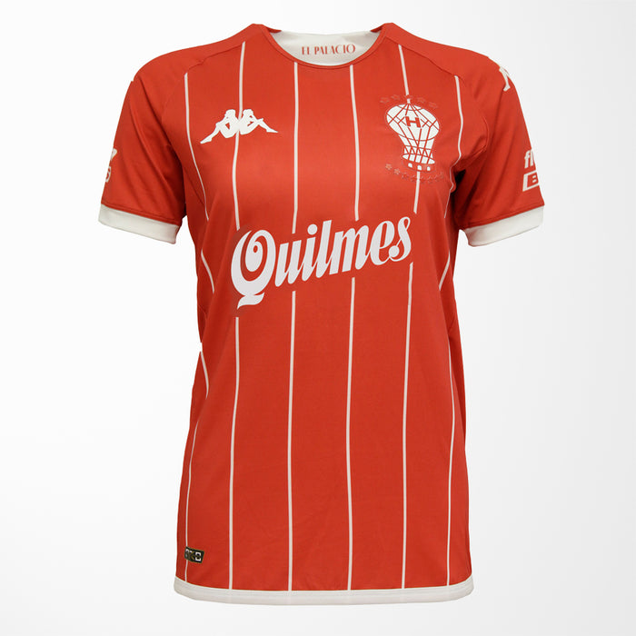 Kappa's Red Women's Club Atlético Huracán Tee - Official Fan Merchandise for Ultimate Passion
