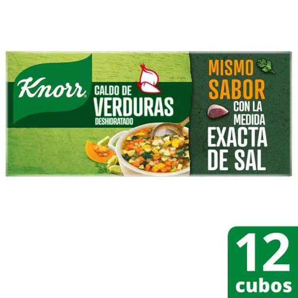 Knorr Caldo de Verdura Dehydrated Vegetable Soup Broth, 114 g / 4.02 oz (12 caldos per box)
