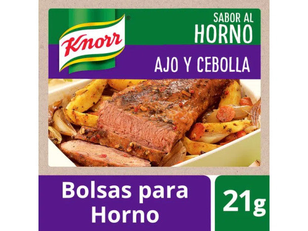 Knorr Sabor Al Horno Ajo y Cebolla Molho Desidratado Alho e Cebola Tempero em Pó para Cozinhar no Forno - Sem Corantes Artificiais, 21 g / 0,74 oz bolsa 