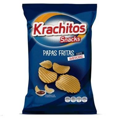 Krachitos Papas Fritas Corte Americano Batatas Fritas Estilo Americano, 60 g / 2,11 oz 