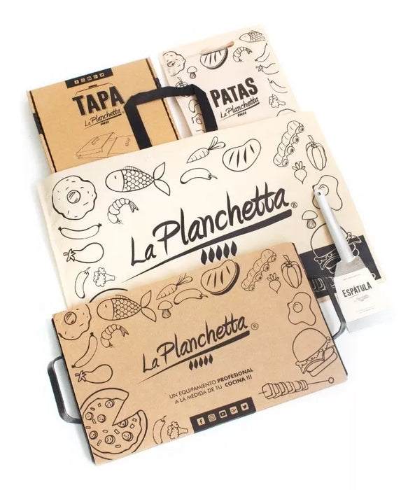 La Planchetta 2-Burner Kit Bifera Griddle, Includes Gift Bag, Spatulas, and Leg Set