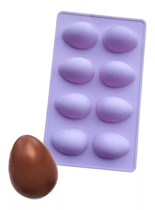Molde de Silicona para Huevos de Pascua No.6 de La Repostera - 8 Cavidades 6 cm x 4.5 cm x 2 cm - ¡Crea Deliciosos Bocados de Chocolate!