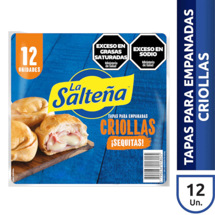 La Salteña Tapa De Empanadas Criollas Ideal Para Horno Classic Empanadas Dough Disc, 12 discs ea x 24 packs (288 discs)