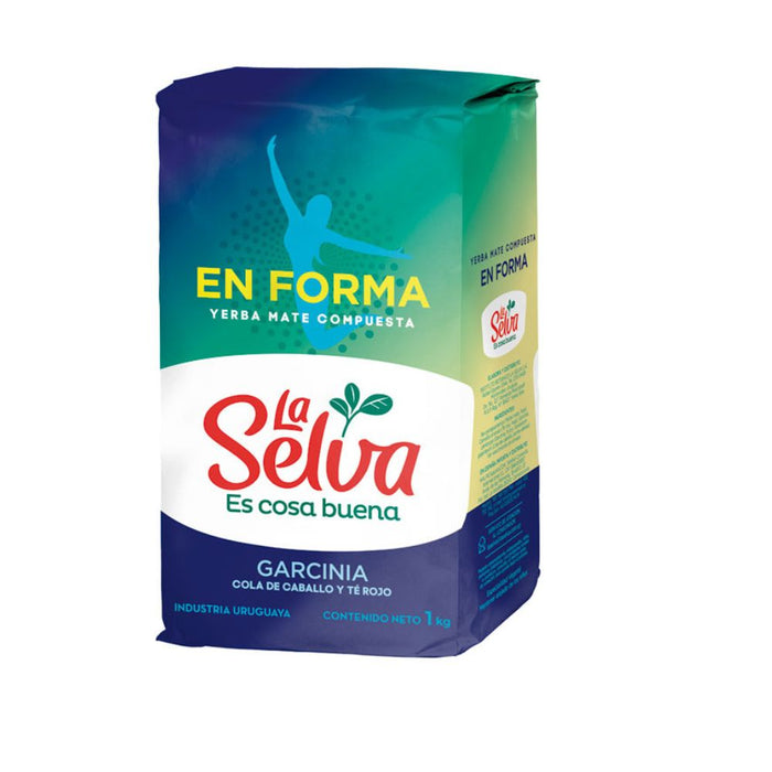 La Selva Yerba Mate Compuesta En Forma Yerba Mate para Problemas de Obesidade do Uruguai, 1 kg / 2,2 lb (embalagem com 3) 