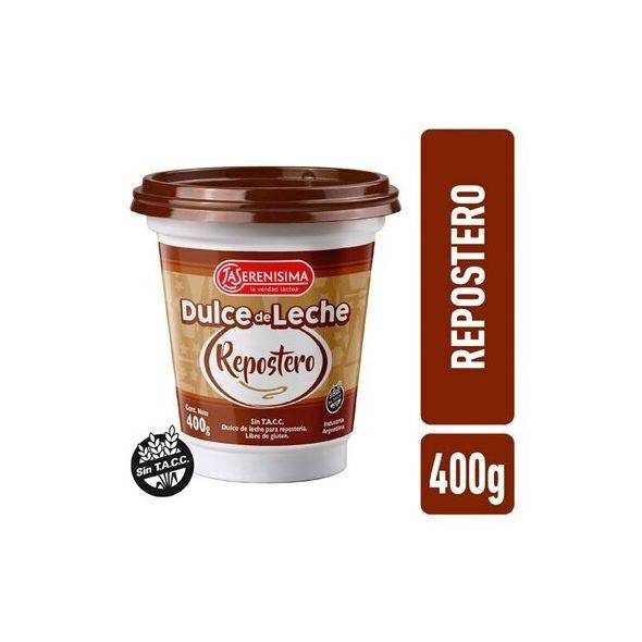 La Serenísima Dulce de Leche Repostero Thicker Perfect for Cakes, Bites, Biscuits & Baking at Home Wholesale Tray, 400 g / 14.1 oz (12 count per tray)