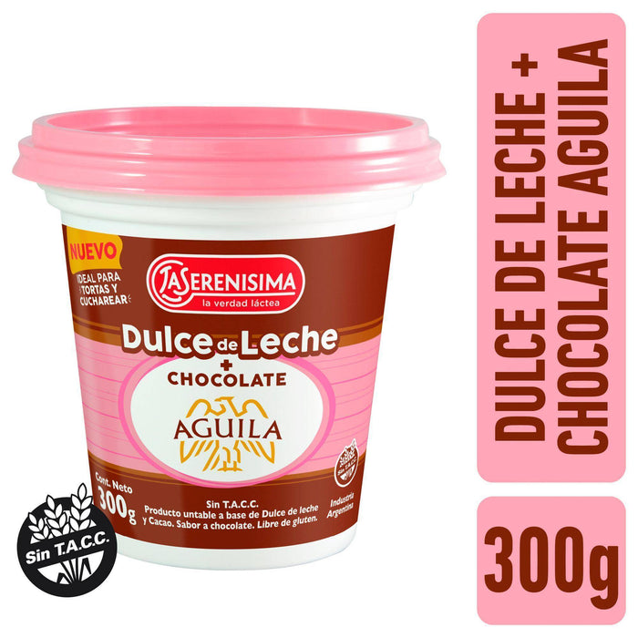 La Serenísima Dulce de Leche with Aguila Chocolate - Special Recipe (300 g / 10.5 oz)