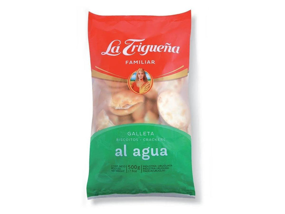 La Trigueña Galletas Al Agua Classic Crackers Thin & Crunch Cookies from Uruguay, 500 g / 17.6 oz