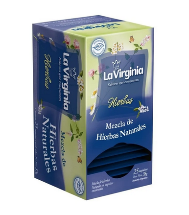 La Virginia Hierbas Mezcla de Hierbas Naturales Mixed Herbs Tea (box of 25 bags)