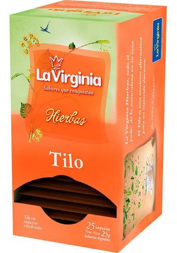 Chá La Virginia Hierbas Tilo Linden em saquinhos (caixa com 25 saquinhos) 