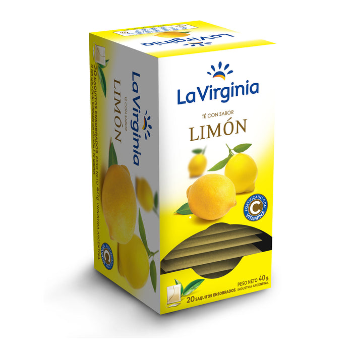 Chá de limão La Virginia Limón em saquinhos (caixa com 20 saquinhos) 