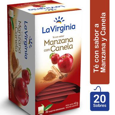 La Virginia Manzana con Canela Apple & Cinnamon Tea In Bags (box of 20 bags)