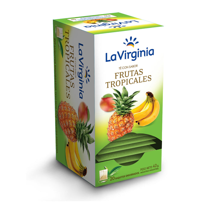 La Virginia Té Frutas Tropicales Chá de frutas tropicais em saquinhos (caixa com 20 saquinhos) 