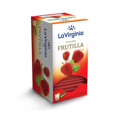 Chá de Morango La Virginia Té Frutilla em saquinhos (caixa com 20 saquinhos) 
