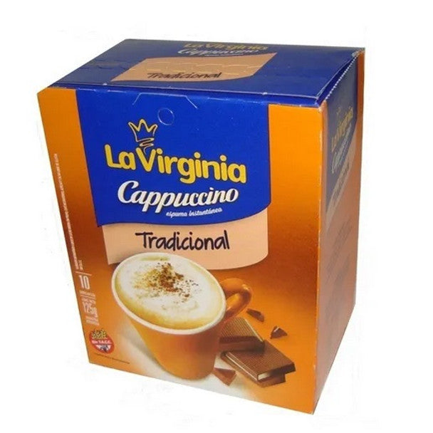 La Virginia Traditional Cappuccino Coffee in Tea Bags Easy Ready to Brew, 10 bags per 125 g / 4.4 oz box