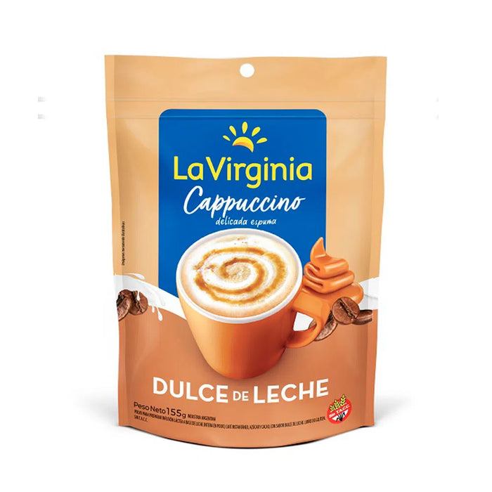La Virginia Tradicional Cappuccino Dulce de Leche Café em pó com sabor, 155 g / 5,46 oz bolsa 