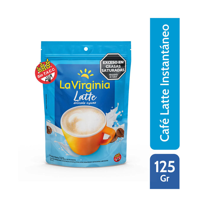La Virginia Tradicional Latte Coffee Powder, 125 g / 4,41 oz bolsa 