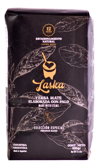 Laska Mates Presents: Premium Yerba Mate Selection - 6 Exquisite Pieces, Naturally Aged, Low Dust Content 500 g / 1.1 lb ea (pack of 6)