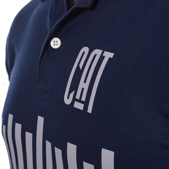 Camiseta Polo Azul con Estampado del Mundo CAT - Club Atlético Talleres por Le Coq Sportif