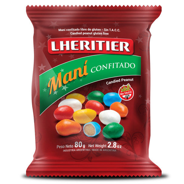 Lheritier Maní Confitado Candied Peanut Chocolate Sprinkles, Gluten Free, 80 g / 2.82 oz