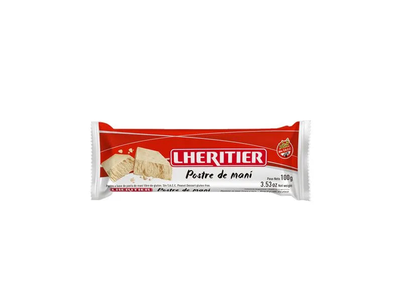Lheritier Postre De Maní Peanut Butter Soft Bar Classic Christmas Dessert - Gluten Free, 100 g / 3.53 oz bar (pack of 3)