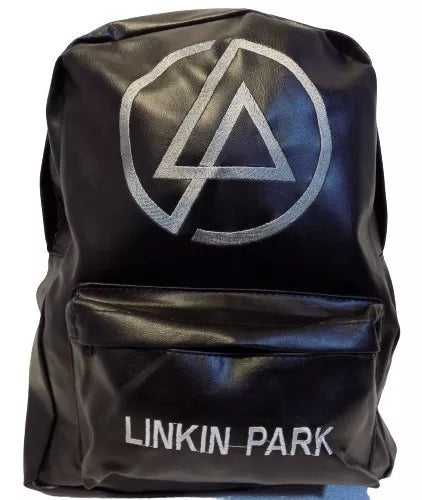 Linkin Park Leather Backpack - Rocker Chic Icon, Music-Inspired Style & Durability