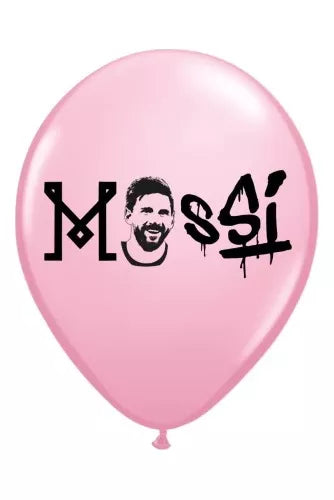 Lionel Messi Inter Miami Printed Balloons - Pack of 25 Soccer Party Decorations