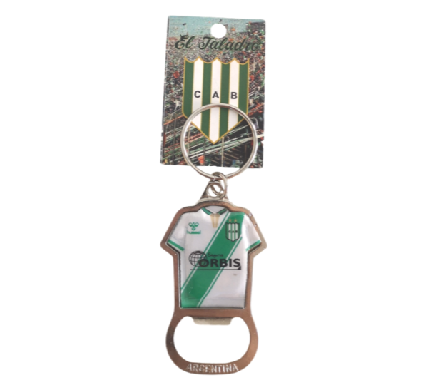 Llavero Destapador Banfield Official Gear: Soccer Jersey Bottle Opener Keychain - Authentic Club Product