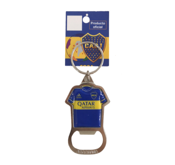 Llavero Destapador Official Boca Juniors Shirt Keychain Bottle Opener - Authentic Fan Gear