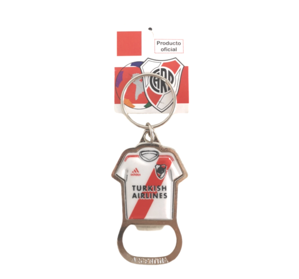 Llavero Destapador Official River Plate T-Shirt Keychain Bottle Opener - Unique Fan Collectible