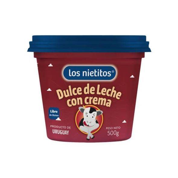 Los Nietitos Dulce de Leche Clásico con Crema Caramelo Clásico con Crema de Uruguay, 500 g / 17.6 oz