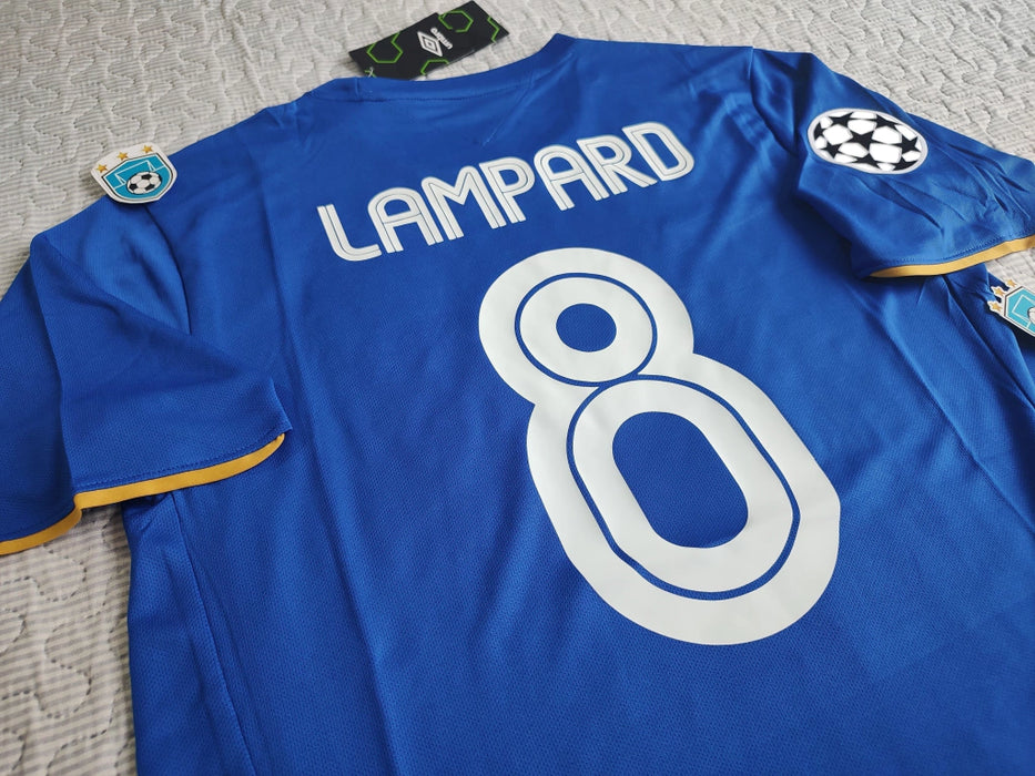 Umbro Chelsea Retro 2005-06 Home Jersey with Lampard 8 - Authentic Champions League Football Shirt