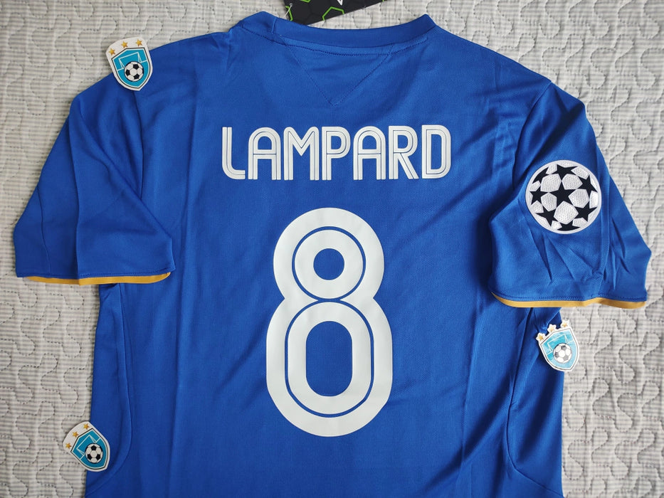 Umbro Chelsea Retro 2005-06 Home Jersey with Lampard 8 - Authentic Champions League Football Shirt