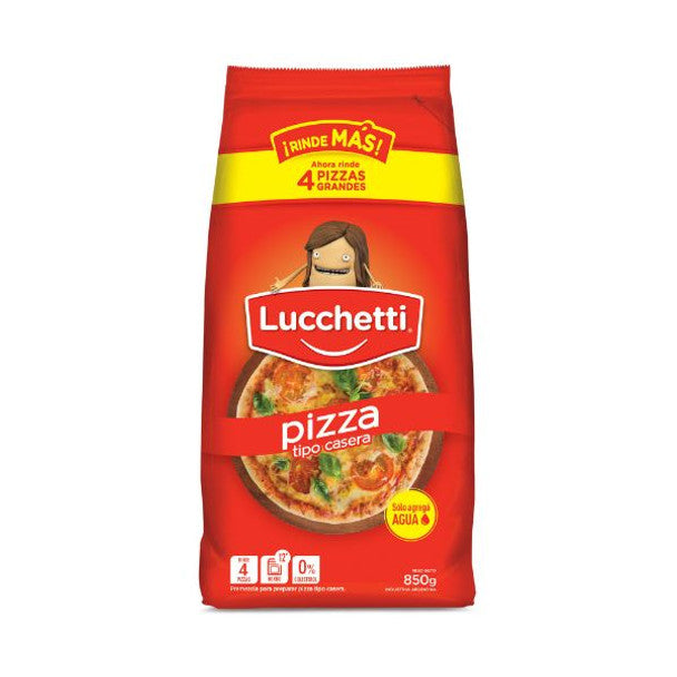 Farinha Lucchetti pronta para fazer pizza, basta adicionar água, 850 g / 29,98 oz para 4 pizzas 