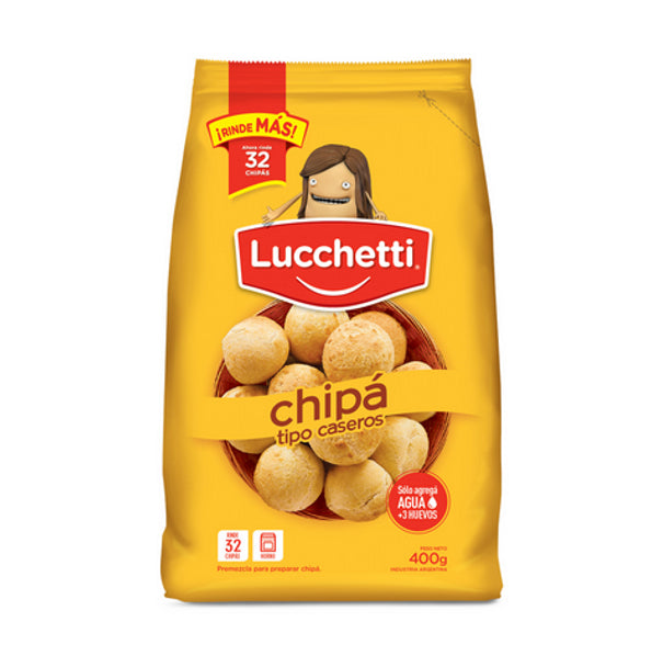 Lucchetti Pronto para fazer massa de farinha de chipá, saco de 400 g / 14,1 onças 