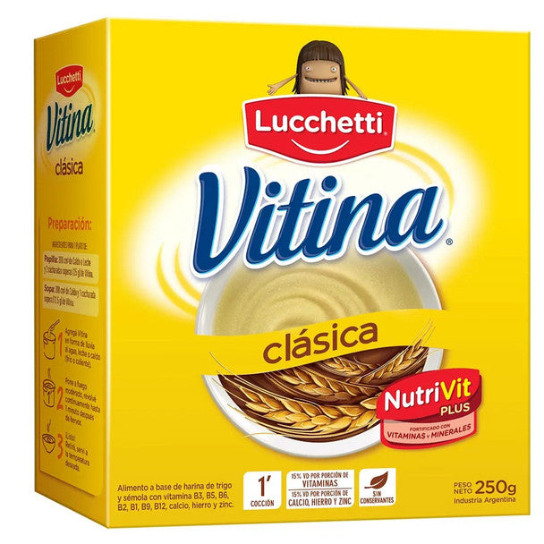 Luchetti Vitina Nutri-Vit Plus Trigo e Sêmola com Vitaminas Farinha de Trigo, 250 g / 0,55 lb 