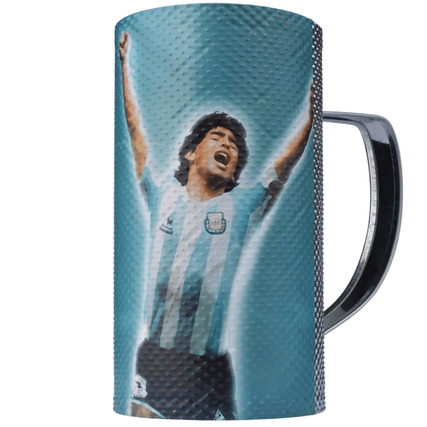Vaso Térmico Guiro de Acero Inoxidable - Diego Maradona , Vaso Güira 750 cc - 19 cm x 10 cm